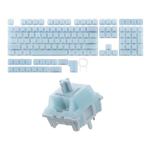 image:imageEPOMAKER Creamy Jade 45gf Gaming Keyboard SwitchesFrost Jelly Keycaps Set  126 Keys Forged Carbon Fiber Keycaps