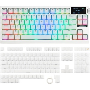 image:imageEPOMAKER G84 PRO Wireless Gaming Keyboard with ScreenampKnobLusterfly Jelly Keycaps Set  123 Keys DoubleShot Laser Engraved