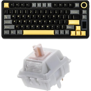 image:imageEPOMAKER X Aula EA75 MAX Wireless Gaming Keyboard with Screen amp KnobCream Marble 47gf Gaming Keyboard Switches