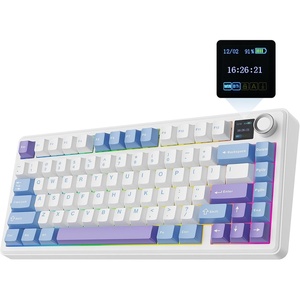 image:imageEPOMAKER X Aula F75 MAX Wireless Mechanical Keyboard with TFT Screen and Knob Gasket Keyboard in 75 Layout Hot Swappable Gaming Keyboard for PCMacLinux Matte BlackBlueWhitePurple