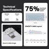 image:imageEPOMAKER HE75 V2 TMR Hall Effect Gaming Keyboard wChangeable Knob  Rapid Triggering 8K Polling 001mm Adjustable Actuation Hybrid HotSwap Creamy amp Thocky 24GhzBT for MacWIN BlackWhite