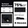 image:imageEPOMAKER HE75 V2 TMR Hall Effect Gaming Keyboard wChangeable Knob  Rapid Triggering 8K Polling 001mm Adjustable Actuation Hybrid HotSwap Creamy amp Thocky 24GhzBT for MacWIN BlackBlack
