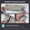 image:imageEPOMAKER RT98 Creative Modular Retro Gaming Keyboard wDetachable Mini TV  TriMode BT24GUSBC 8000mAh RGB PBT Keycap Creamy Mechanical Keyboard for WinMac Righthanded Sea Salt SilentSouthpaw