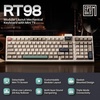 image:imageEPOMAKER RT98 Creative Modular Retro Gaming Keyboard wDetachable Mini TV  TriMode BT24GUSBC 8000mAh RGB PBT Keycap Creamy Mechanical Keyboard for WinMac Righthanded Sea Salt SilentRighthanded