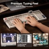 image:imageEPOMAKER RT98 Creative Modular Retro Gaming Keyboard wDetachable Mini TV  TriMode BT24GUSBC 8000mAh RGB PBT Keycap Creamy Mechanical Keyboard for WinMac Righthanded Sea Salt SilentRighthanded
