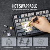 image:imageEPOMAKER X Aula F99 PRO Wireless Gaming Keyboard Nimbus SwitchPuff Aviator Coiled USB Cable TypeC Suitable for RT100TH68 PROTH80 PROTH96TH80 SECIDOO V65 etcPuff Black