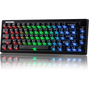 image:imageEPOMAKER HE65 V2 TMR Hall Effect Gaming Keyboard with Volume Knob  Rapid Triggering 8K Polling 001mm Adjustable Actuation Hybrid HotSwap Creamy amp Thocky 24GhzBT for MacWIN BlackBlack