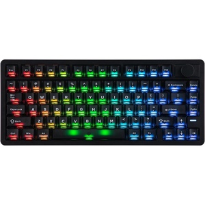 image:imageEPOMAKER HE75 V2 TMR Hall Effect Gaming Keyboard wChangeable Knob  Rapid Triggering 8K Polling 001mm Adjustable Actuation Hybrid HotSwap Creamy amp Thocky 24GhzBT for MacWIN BlackBlack
