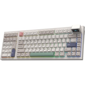 image:imageEPOMAKER RT98 Creative Modular Retro Gaming Keyboard wDetachable Mini TV  TriMode BT24GUSBC 8000mAh RGB PBT Keycap Creamy Mechanical Keyboard for WinMac Righthanded Sea Salt SilentSouthpaw