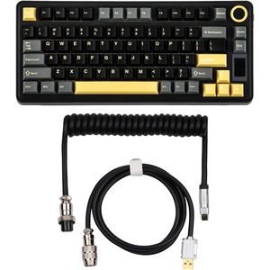 image:imageEPOMAKER X Aula EA75 MAX Wireless Gaming Keyboard with Screen amp KnobPuff Aviator Coiled USB Cable
