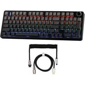 image:imageEPOMAKER X Aula F99 PRO Wireless Gaming Keyboard Nimbus SwitchPuff Aviator Coiled USB Cable TypeC Suitable for RT100TH68 PROTH80 PROTH96TH80 SECIDOO V65 etcPuff Black