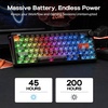 image:imageEPOMAKER TH65 Wireless Mechanical Gaming Keyboard with Knob amp 8000mAh  Adjustable Kickstand for Comfort Typing 65 BT24GHzUSBC HotSwap CreamyampThocky Gasket Retro White Creamy JadeBlack