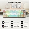 image:imageEPOMAKER TH65 Wireless Mechanical Gaming Keyboard with Knob amp 8000mAh  Adjustable Kickstand for Comfort Typing 65 BT24GHzUSBC HotSwap CreamyampThocky Gasket Retro White Creamy JadeRetro White