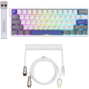 image:imageEPOMAKER Aula WIN60 HE 60 Wired Magnetic KeyboardPuff Aviator Coiled USB Cable Type C Detachable Mechanical Gaming Keyboard Cable for WinMacGamers