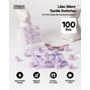 image:imageEPOMAKER Lilac Silent Tactile Switches 100PCS for HotSwap Keyboards  Factory PreLubed Smooth Tactile Bump 100PCS for 6098 boards Reduced Clatter Ideal for Office Gaming amp DormLilac