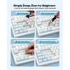 image:imageEPOMAKER Lilac Silent Tactile Switches 100PCS for HotSwap Keyboards  Factory PreLubed Smooth Tactile Bump 100PCS for 6098 boards Reduced Clatter Ideal for Office Gaming amp DormWhisper