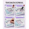 image:imageEPOMAKER Lilac Silent Tactile Switches 100PCS for HotSwap Keyboards  Factory PreLubed Smooth Tactile Bump 100PCS for 6098 boards Reduced Clatter Ideal for Office Gaming amp DormLilac