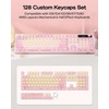 image:imageEPOMAKER JellyPaw Keycaps Set 128Key Cute Cat Keycaps for Gaming KeyboardPink Yellow