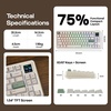 image:imageEPOMAKER RT75 Wireless Mechanical Keyboard with 154 HotSwap ScreenCreamy Jade