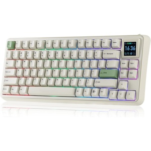 image:imageEPOMAKER RT75 Wireless Mechanical Keyboard with 154 HotSwap ScreenCreamy Jade